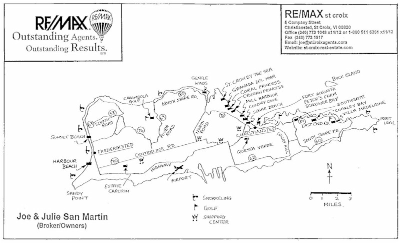 St. Croix Condos Map